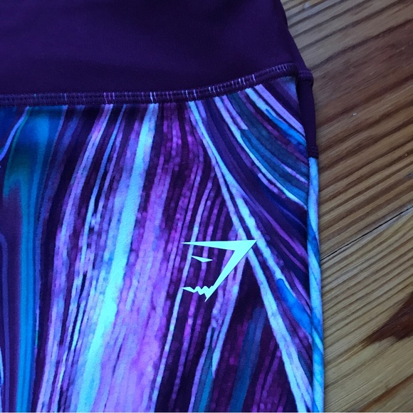 Gymshark Strada Earth Purple Teal Marbled 7/8 Leggings, NWT, L - Picture 2 of 15
